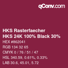 カラーコード: HKS Rasterfaecher - HKS 24K 100% Black 30% | qconv.com