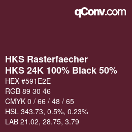 Código de color: HKS Rasterfaecher - HKS 24K 100% Black 50% | qconv.com