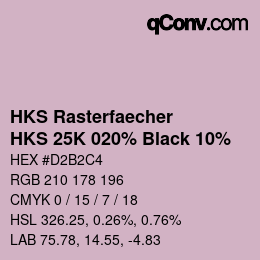 Code couleur: HKS Rasterfaecher - HKS 25K 020% Black 10% | qconv.com