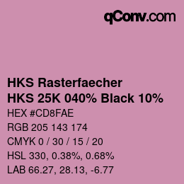 Farbcode: HKS Rasterfaecher - HKS 25K 040% Black 10% | qconv.com