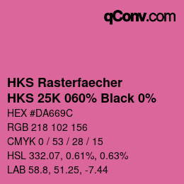 Code couleur: HKS Rasterfaecher - HKS 25K 060% Black 0% | qconv.com