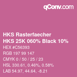 Color code: HKS Rasterfaecher - HKS 25K 060% Black 10% | qconv.com