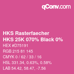 Farbcode: HKS Rasterfaecher - HKS 25K 070% Black 0% | qconv.com