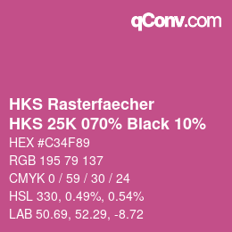 Color code: HKS Rasterfaecher - HKS 25K 070% Black 10% | qconv.com