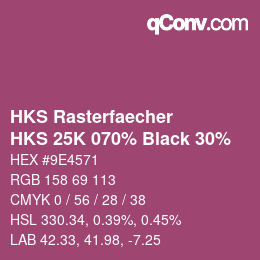 Color code: HKS Rasterfaecher - HKS 25K 070% Black 30% | qconv.com