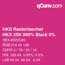 Código de color: HKS Rasterfaecher - HKS 25K 080% Black 0% | qconv.com
