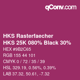 Code couleur: HKS Rasterfaecher - HKS 25K 080% Black 30% | qconv.com