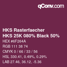 Código de color: HKS Rasterfaecher - HKS 25K 080% Black 50% | qconv.com