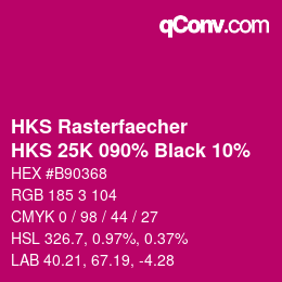Color code: HKS Rasterfaecher - HKS 25K 090% Black 10% | qconv.com