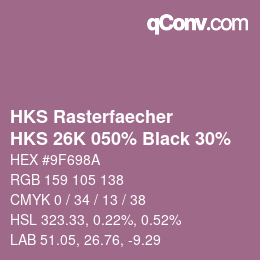 Color code: HKS Rasterfaecher - HKS 26K 050% Black 30% | qconv.com