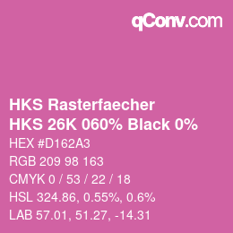 Color code: HKS Rasterfaecher - HKS 26K 060% Black 0% | qconv.com