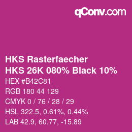 Color code: HKS Rasterfaecher - HKS 26K 080% Black 10% | qconv.com