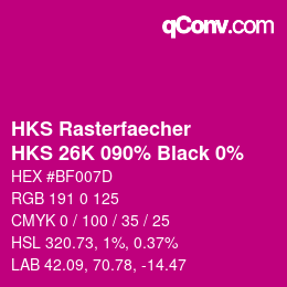 Code couleur: HKS Rasterfaecher - HKS 26K 090% Black 0% | qconv.com