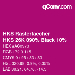 Color code: HKS Rasterfaecher - HKS 26K 090% Black 10% | qconv.com