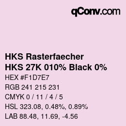 Color code: HKS Rasterfaecher - HKS 27K 010% Black 0% | qconv.com