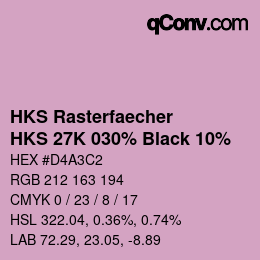 Código de color: HKS Rasterfaecher - HKS 27K 030% Black 10% | qconv.com