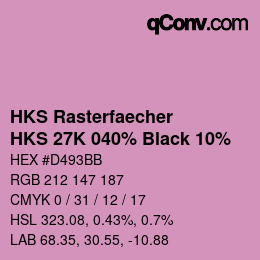 Color code: HKS Rasterfaecher - HKS 27K 040% Black 10% | qconv.com