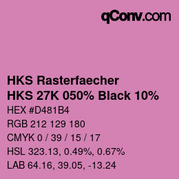 カラーコード: HKS Rasterfaecher - HKS 27K 050% Black 10% | qconv.com