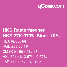 Código de color: HKS Rasterfaecher - HKS 27K 070% Black 10% | qconv.com