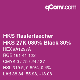 カラーコード: HKS Rasterfaecher - HKS 27K 080% Black 30% | qconv.com