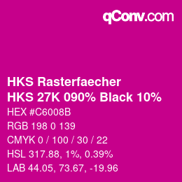 カラーコード: HKS Rasterfaecher - HKS 27K 090% Black 10% | qconv.com