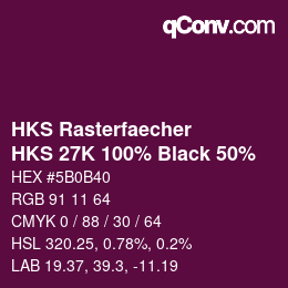 カラーコード: HKS Rasterfaecher - HKS 27K 100% Black 50% | qconv.com