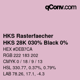 Código de color: HKS Rasterfaecher - HKS 28K 030% Black 0% | qconv.com