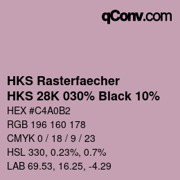 Color code: HKS Rasterfaecher - HKS 28K 030% Black 10% | qconv.com