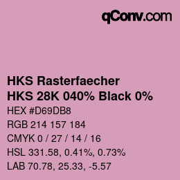 Código de color: HKS Rasterfaecher - HKS 28K 040% Black 0% | qconv.com
