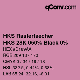 Color code: HKS Rasterfaecher - HKS 28K 050% Black 0% | qconv.com
