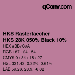 Color code: HKS Rasterfaecher - HKS 28K 050% Black 10% | qconv.com