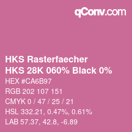Código de color: HKS Rasterfaecher - HKS 28K 060% Black 0% | qconv.com