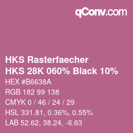 Code couleur: HKS Rasterfaecher - HKS 28K 060% Black 10% | qconv.com