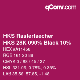 カラーコード: HKS Rasterfaecher - HKS 28K 090% Black 10% | qconv.com
