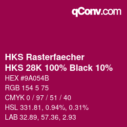 Código de color: HKS Rasterfaecher - HKS 28K 100% Black 10% | qconv.com