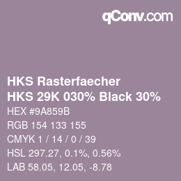 Color code: HKS Rasterfaecher - HKS 29K 030% Black 30% | qconv.com