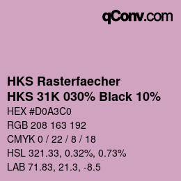 Code couleur: HKS Rasterfaecher - HKS 31K 030% Black 10% | qconv.com