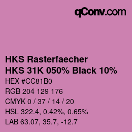 Código de color: HKS Rasterfaecher - HKS 31K 050% Black 10% | qconv.com