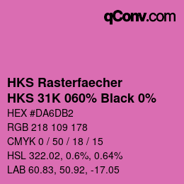 Código de color: HKS Rasterfaecher - HKS 31K 060% Black 0% | qconv.com