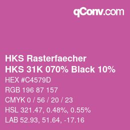 Farbcode: HKS Rasterfaecher - HKS 31K 070% Black 10% | qconv.com