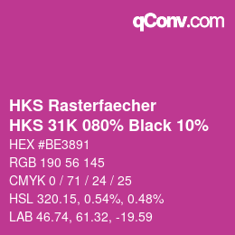 Farbcode: HKS Rasterfaecher - HKS 31K 080% Black 10% | qconv.com