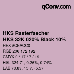 Code couleur: HKS Rasterfaecher - HKS 32K 020% Black 10% | qconv.com