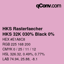 Farbcode: HKS Rasterfaecher - HKS 32K 030% Black 0% | qconv.com