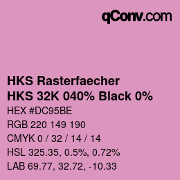 Código de color: HKS Rasterfaecher - HKS 32K 040% Black 0% | qconv.com