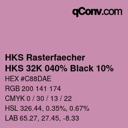 Código de color: HKS Rasterfaecher - HKS 32K 040% Black 10% | qconv.com