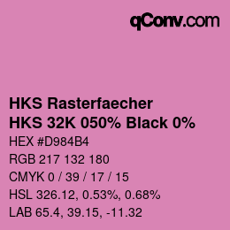 Farbcode: HKS Rasterfaecher - HKS 32K 050% Black 0% | qconv.com
