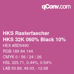 Farbcode: HKS Rasterfaecher - HKS 32K 060% Black 10% | qconv.com