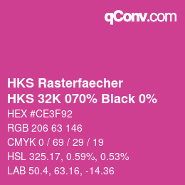 Code couleur: HKS Rasterfaecher - HKS 32K 070% Black 0% | qconv.com
