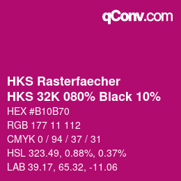 Color code: HKS Rasterfaecher - HKS 32K 080% Black 10% | qconv.com