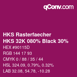 Color code: HKS Rasterfaecher - HKS 32K 080% Black 30% | qconv.com